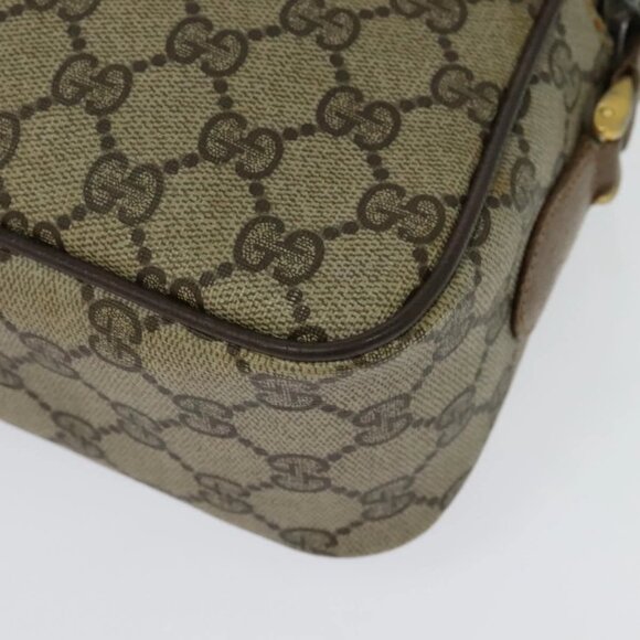 GUCCI GG Supreme Web Sherry Line Bag PVC Beige Gold 904 02 049 Auth ar13697 - Picture 13 of 16